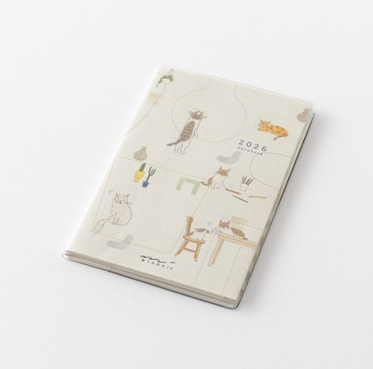 Midori Pocket Diary Mini 2026 | Cozy Cat
