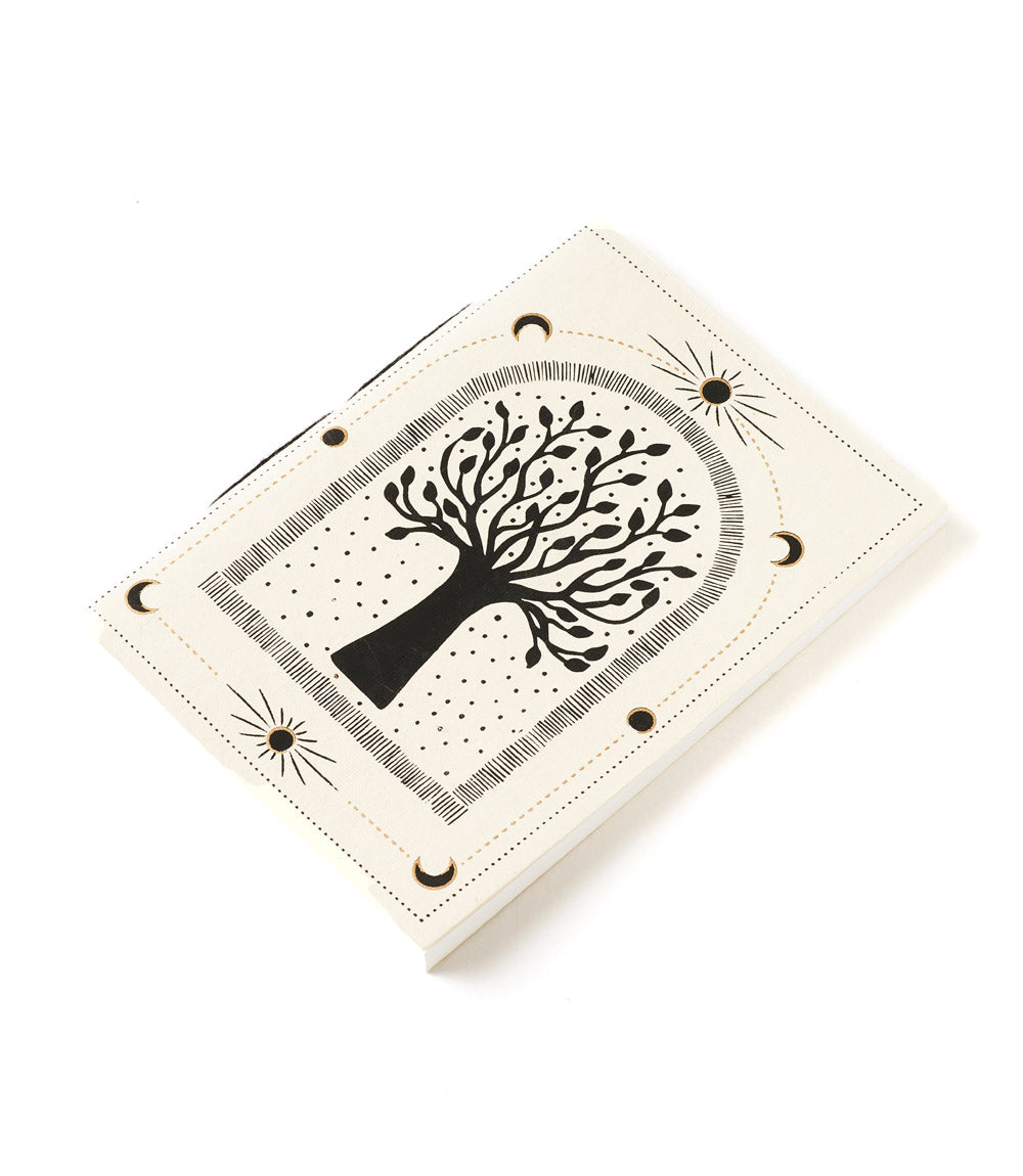 Diario de papel reciclado Aranyani Árbol de la Vida de 5x7 por Matr Boomie