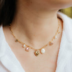 Collar con dije "Cruza mi corazón"