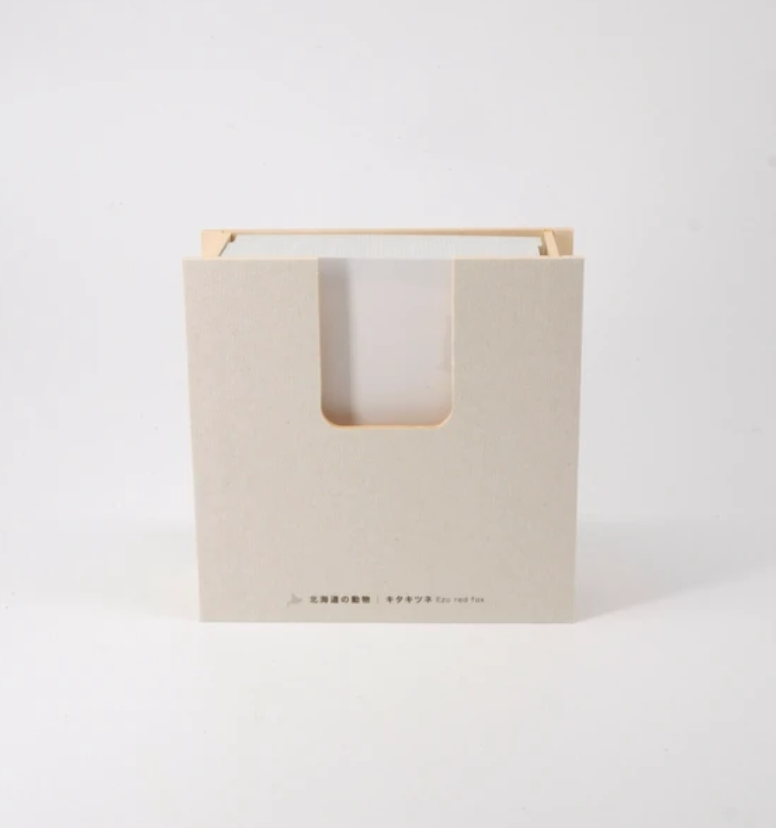 Hokkaido Fox Memo Pad in Paper Box | MORITA Animal Series