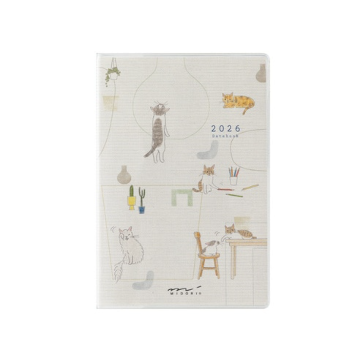 Midori Pocket Diary Mini 2026 | Cozy Cat