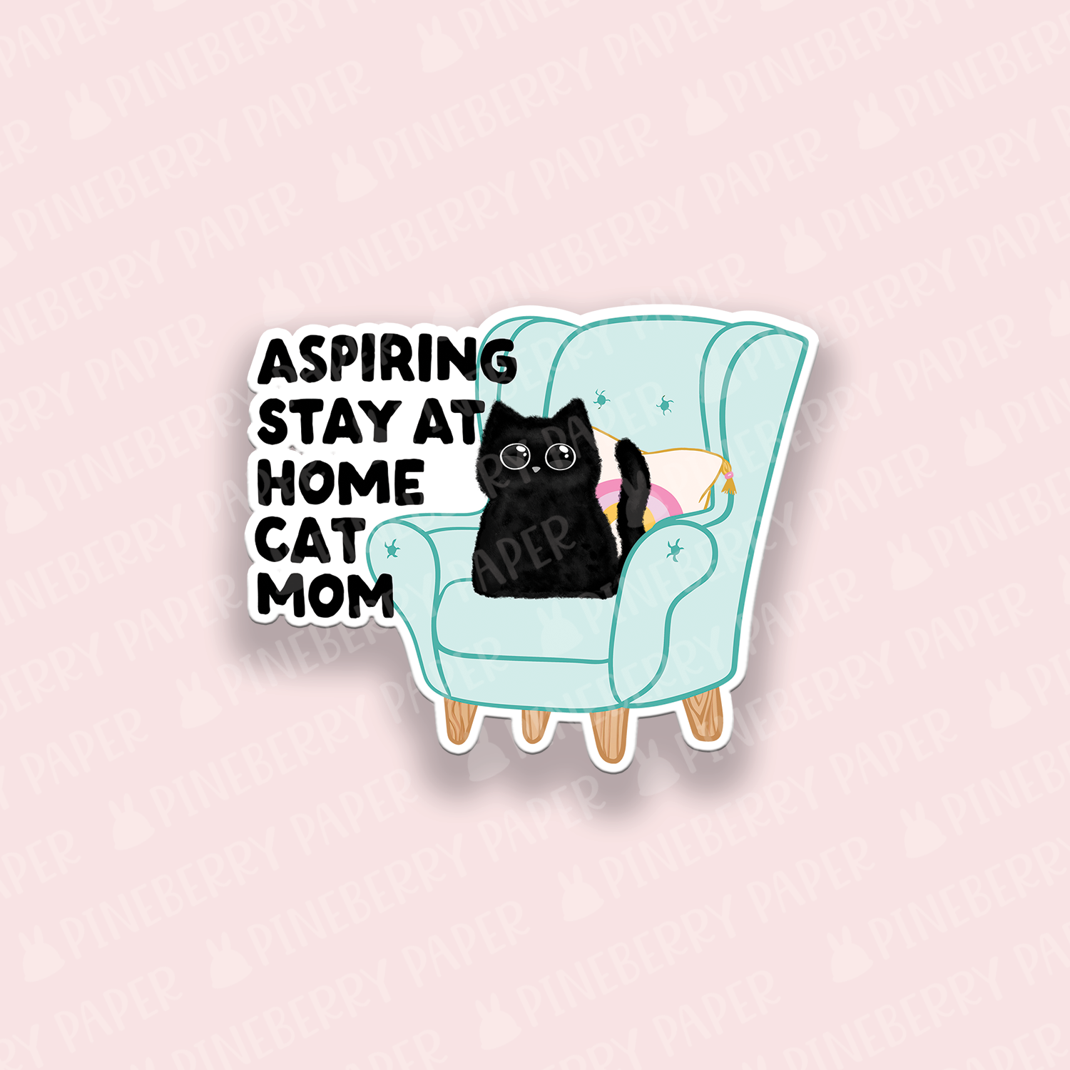 Aspiring Stay At Home Cat Mom Vinyl Sticker