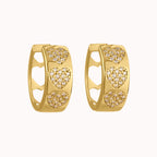 Pendientes de aro con forma de corazón de Chrissy