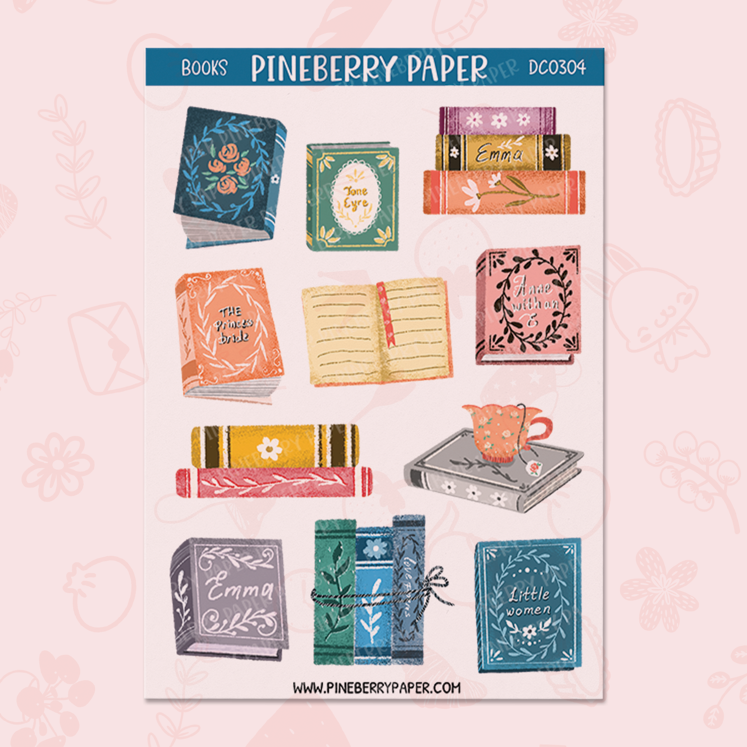 Classic Books Sticker Sheet