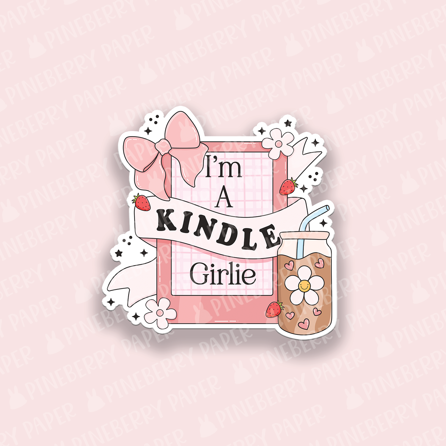 Kindle Girly Vinyl Sticker