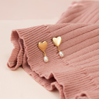 Vintage Heart Stud Earrings