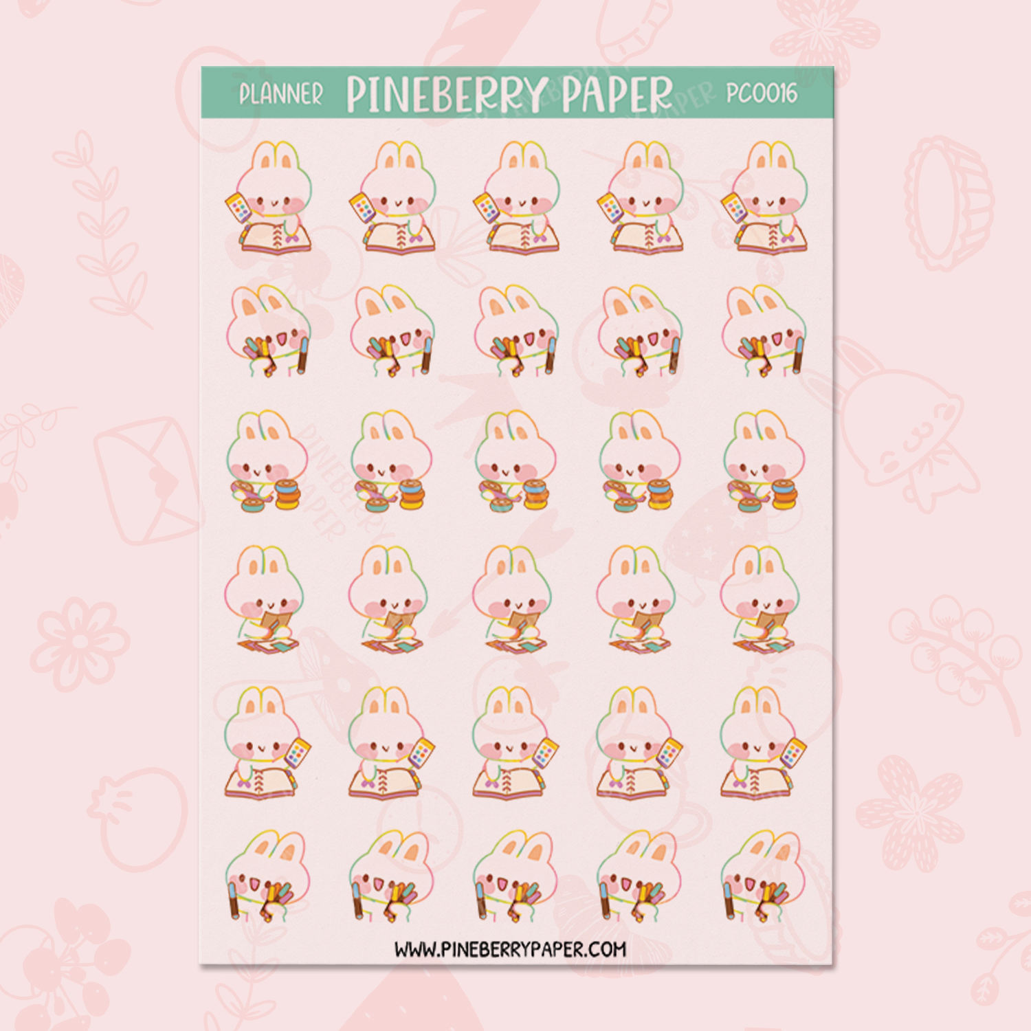 Planner Bunny Sticker Sheet
