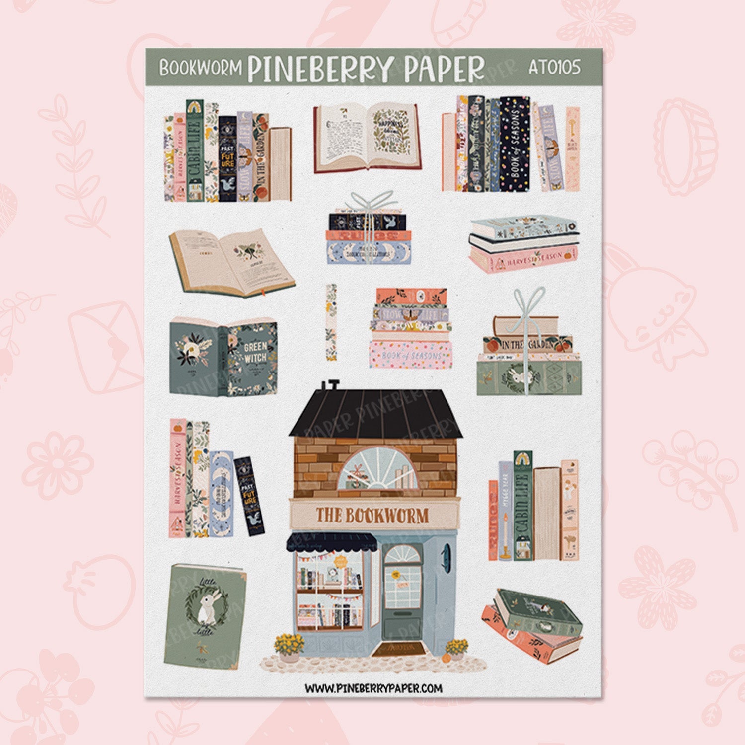 Bookworm Sticker Sheet