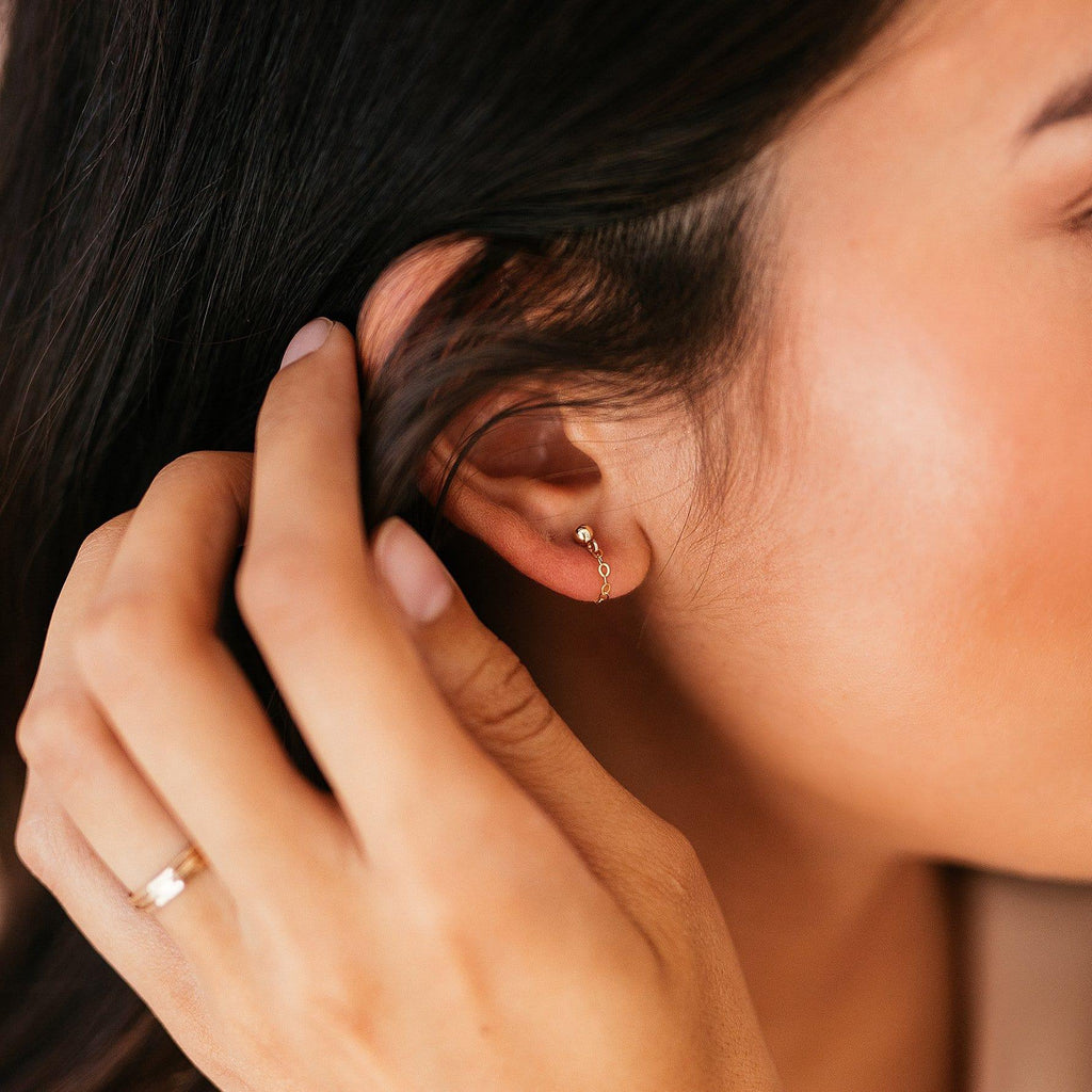 Pendientes de cadena tipo brazalete 