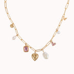 Collar con dije "Cruza mi corazón"