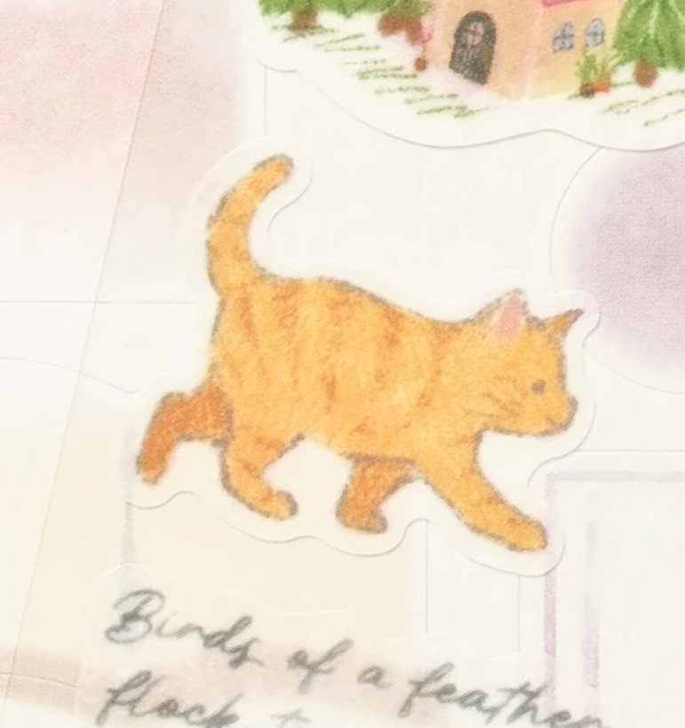 Deco Time Cat Sticker Set | Japanese Washi & Paper Stickers