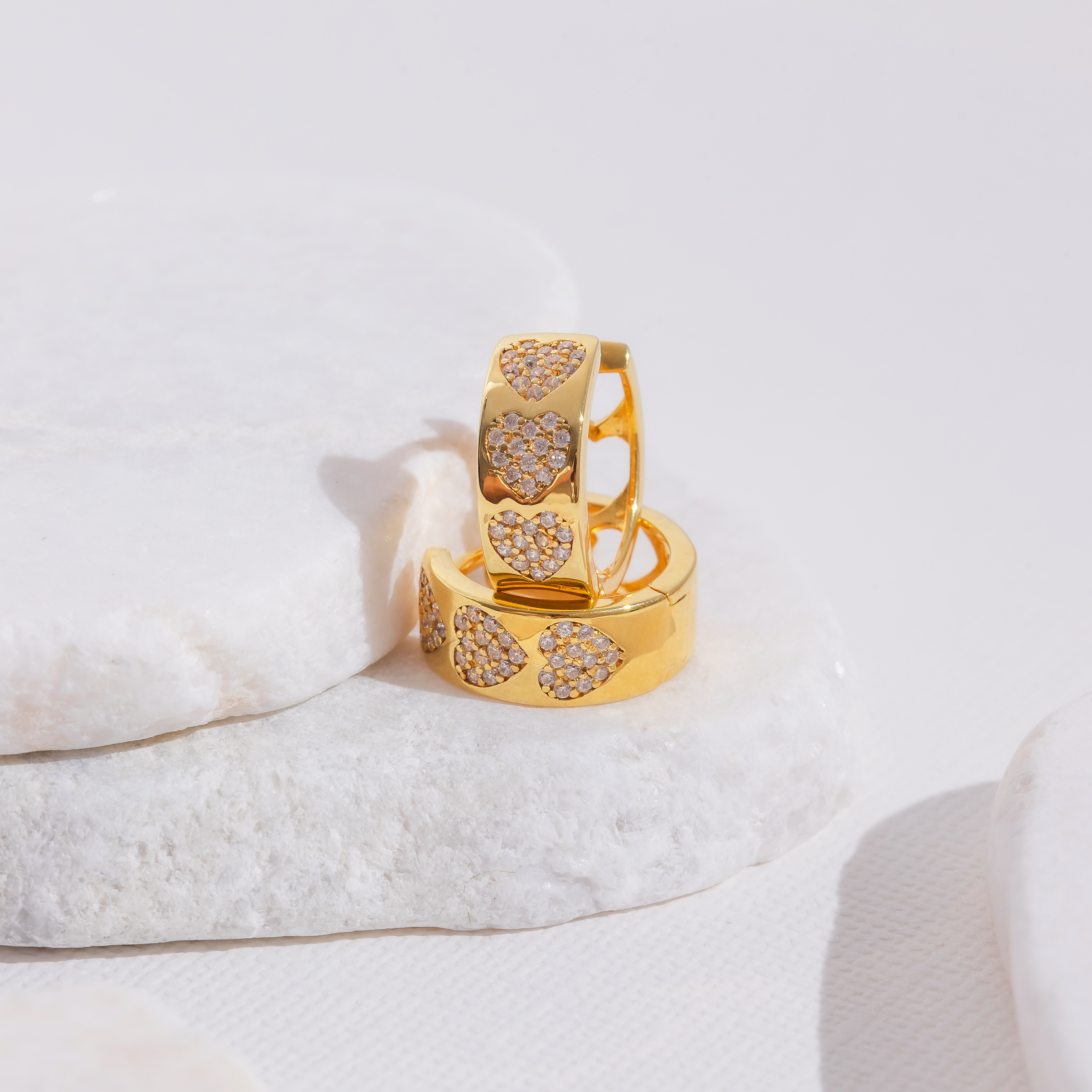 Chrissy Heart Hoop Earrings