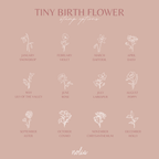 Collar de flor de nacimiento diminuta