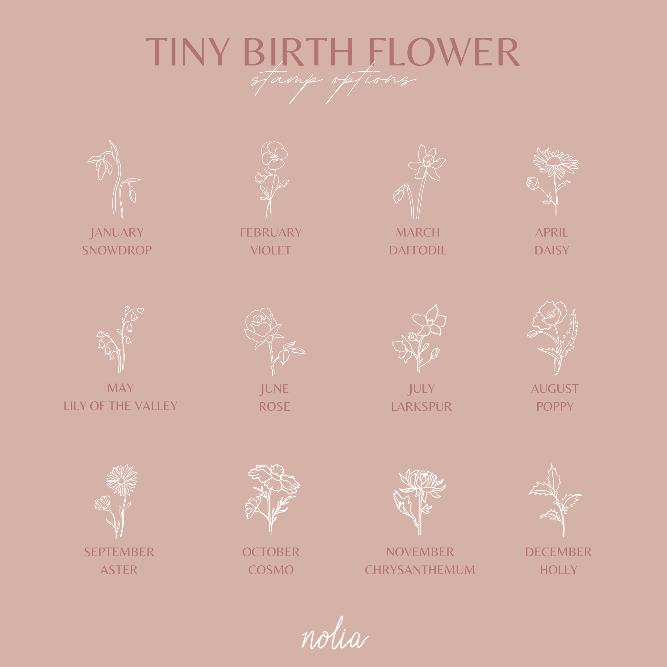 Collar de flor de nacimiento diminuta